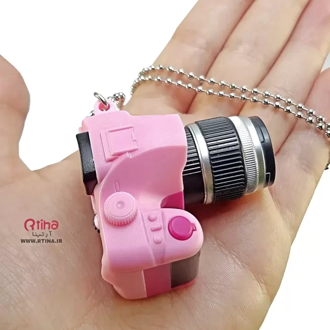 گردنبند طرح دوربین عکاسی با نور فلش LED و صدای شاتر