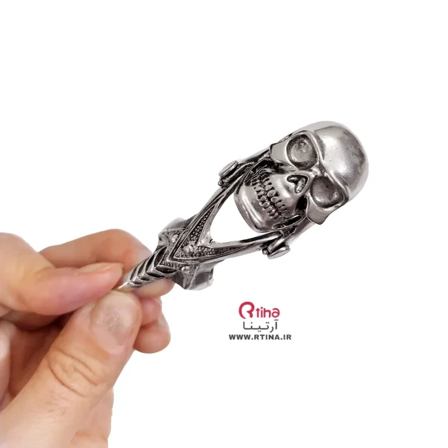 انگشتر مفصلی اسکلت پانکی/ سر تیز