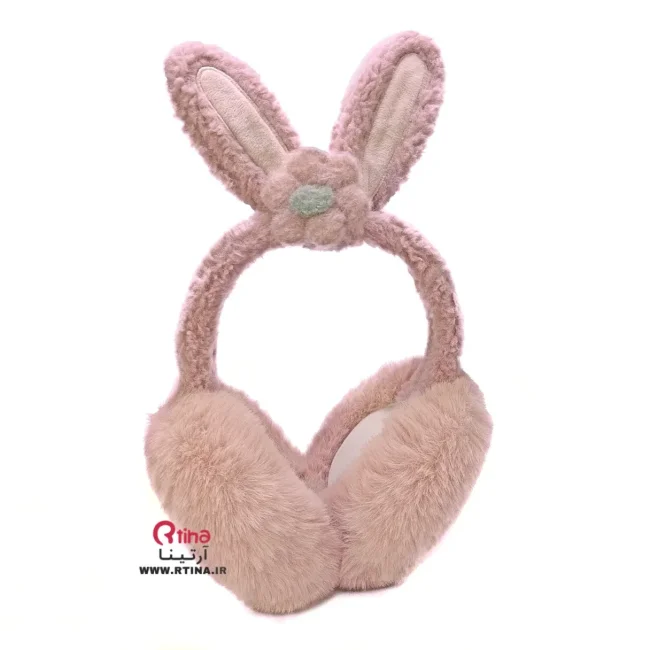 هدفون خرگوشی پشمالو فانتزی/ مدل گل وسط