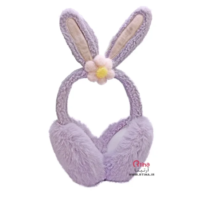 روگوشی دخترانه و زنانه گوش دار طرح هدفونی پشمی