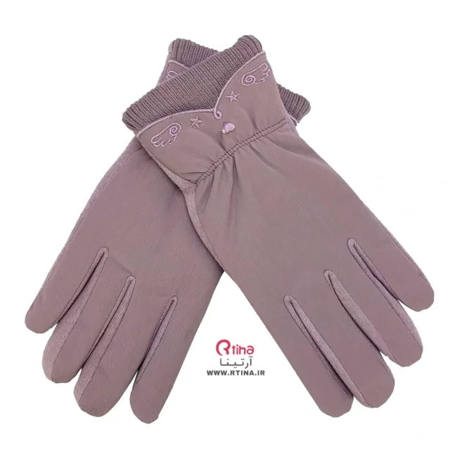 دستکش زنانه شیک و تاچ اسکرین زمستانی/ ضد باد