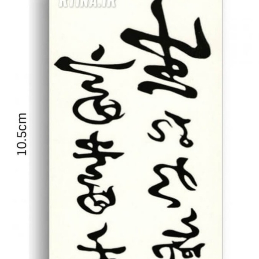 تاتو برچسب دار مدل حروف چینی