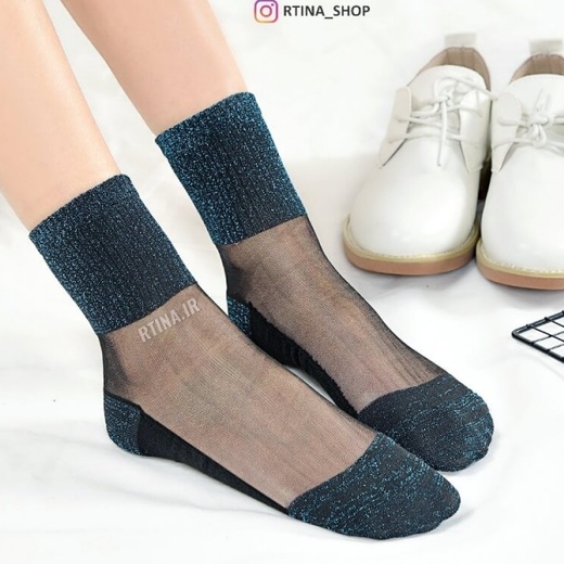 جوراب لمه رنگ سورمه ای و هفت رنگ