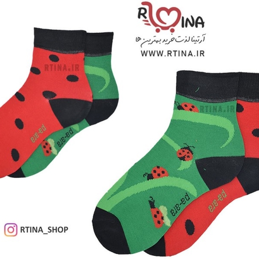 جوراب تا به تا طرح کفشدوزک