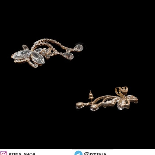 گوشواره لاله گوشی مدل تک پروانه