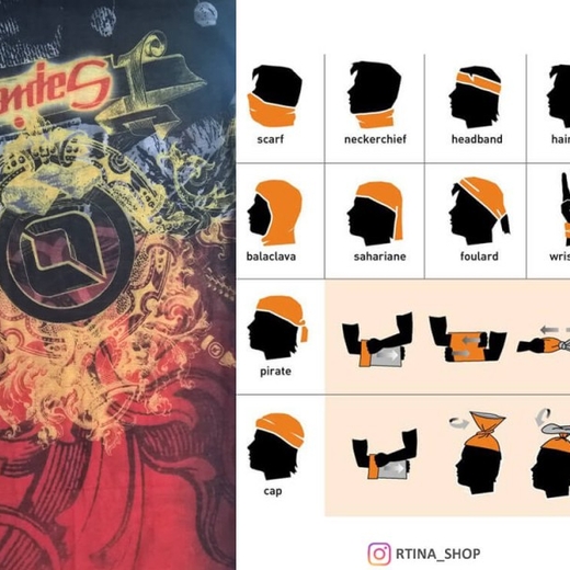 دستمال سر کوهنوردی طرح موزیک