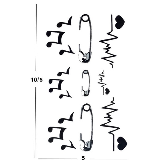 تاتو ضربان قلب طرح a3