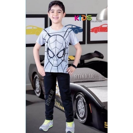 ست لباس راحتی پسرانه طرح مرد عنکبوتی