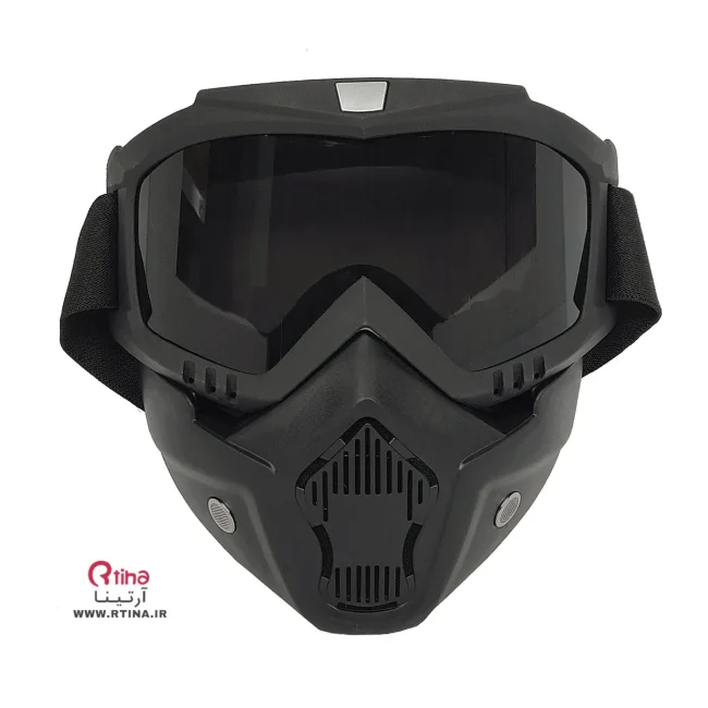 عینک نقاب دار موتور سواری/ شیشه دودی  Goggles
