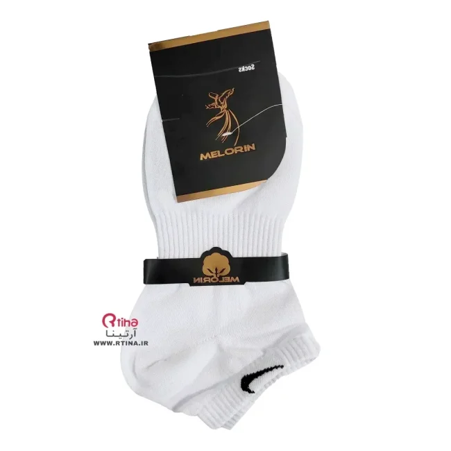 جور مچی سفید مردانه طرح کلاسیک/ کش انگلیسی