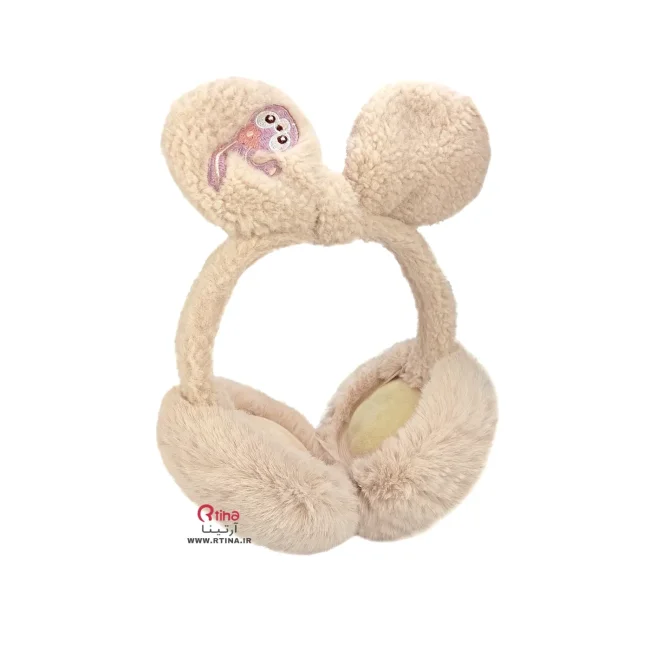 گوش گرم کن خرگوشی دخترانه مدل هدفونی پشمالو