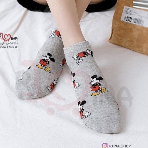 جوراب کوتاه مچی مدل میکی موس