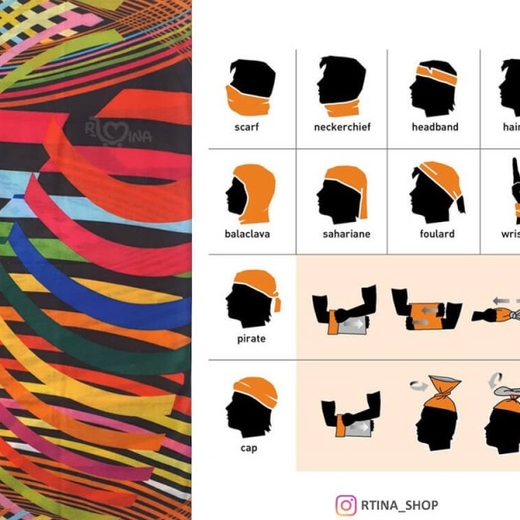 اسکارف تابستانی دخترانه و پسرانه رنگی مدل Striped