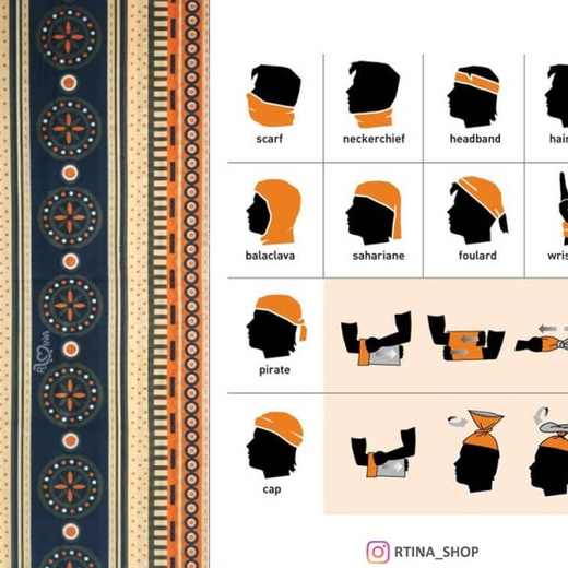 اسکارف دستمال گردن رنگی طرح ستاره 8 پر