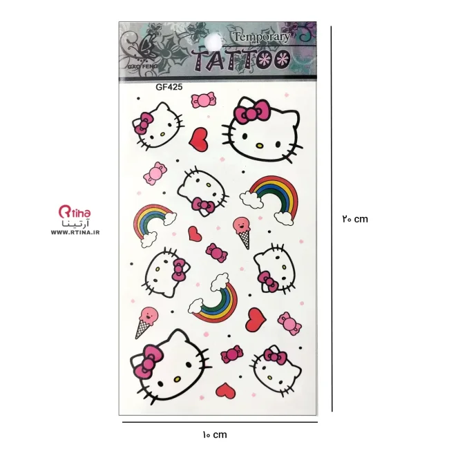 تاتو بدن فانتزی طرح کیتی مدل GF425