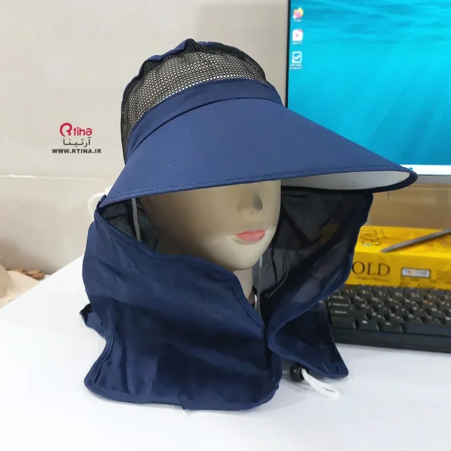کلاه و نقاب تابستانی با محافظ گردن+ بند نگهدارنده
