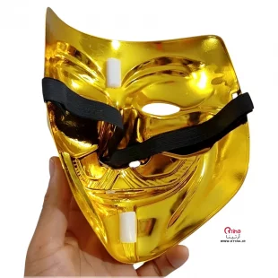 ماسک طرح گای فاکس رنگ طلایی