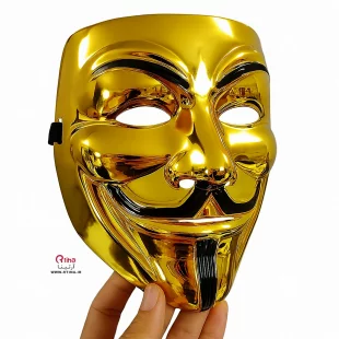 ماسک هکر طلایی/ گای فاکس براق گلد
