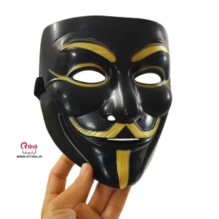 ماسک هکری سیاه/ گای فاکس مشکی