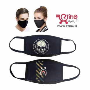 ماسک نخی مشکی مدل circle