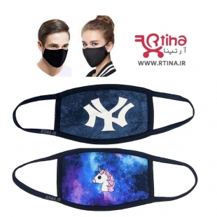 ماسک دهانی مشکی طرح ny2