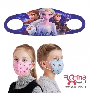 ماسک دخترانه پارچه ای طرح frozen1