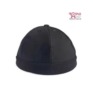 کلاه لئونی مشکی ساده دخترانه و پسرانه لبه کش دار