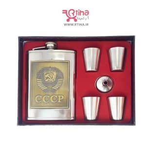 ست هدیه شات خوری (قمقمه + پیک استیل) مدل CCCP+ ارسال رایگان