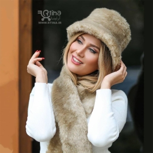 ست شال و کلاه زنانه خز دار مدل فرحی