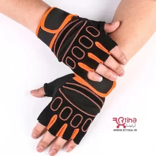 دستکش بدنسازی مچ بند دار زنانه و مردانه /ورزشی باشگاهی