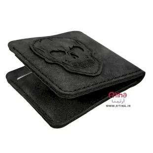 کیف پول اسکلتی چرمی جیبی SKULL (دخترانه پسرانه)