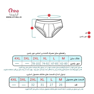 لباس زیر شورت مردانه اسلیپ (الیاف طبیعی)