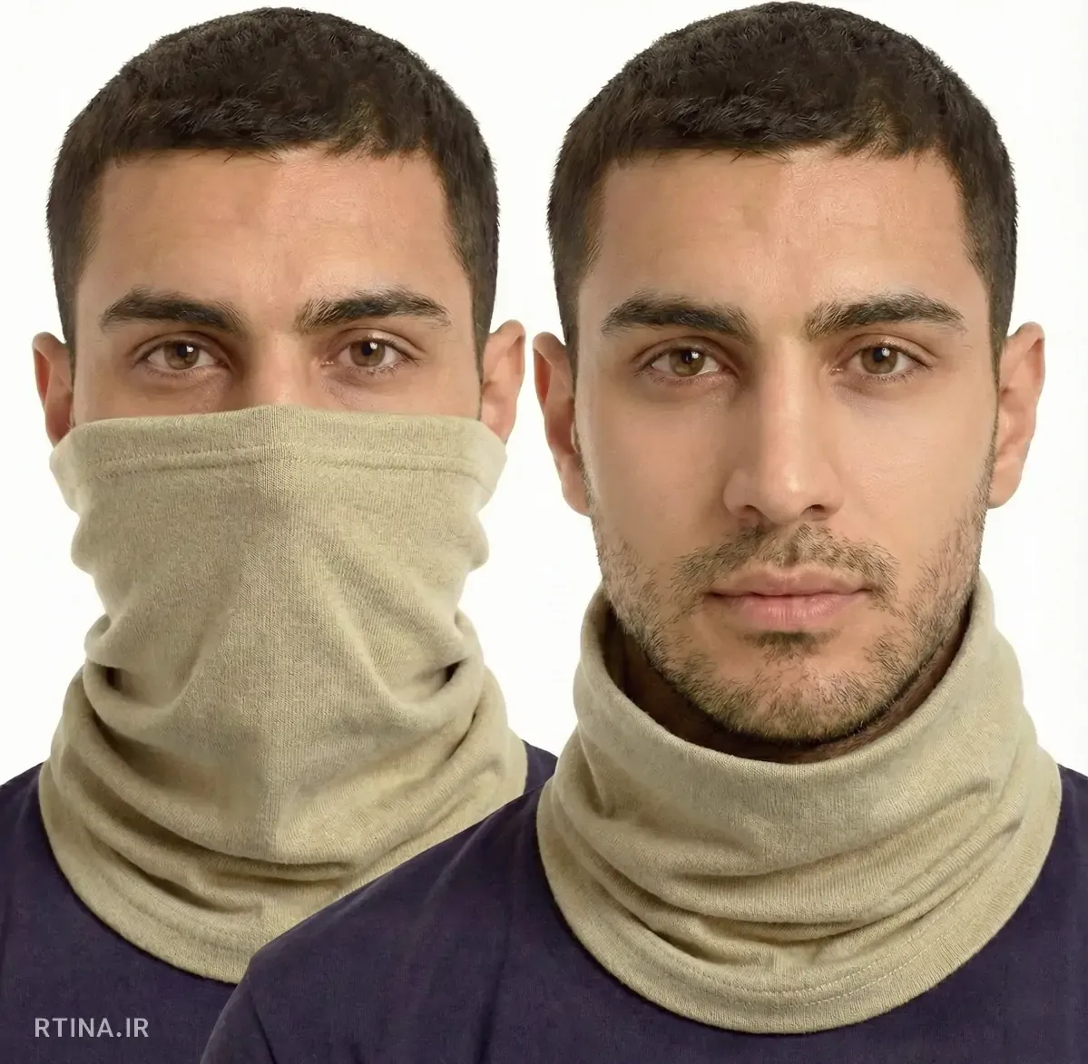 نمای استفاده از اسکارف کلاه&zwnj;گردنی