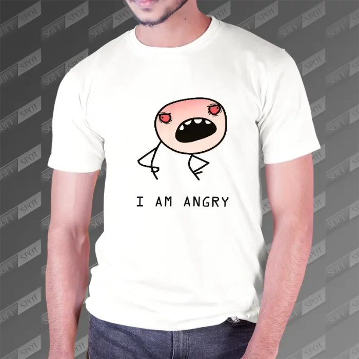 تیشرت مردانه طرح میم من عصبانی هستم TS-666