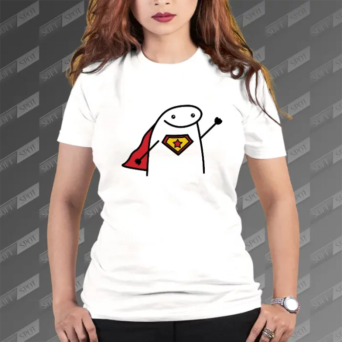 تیشرت زنانه طرح میم سوپرمن TS-670