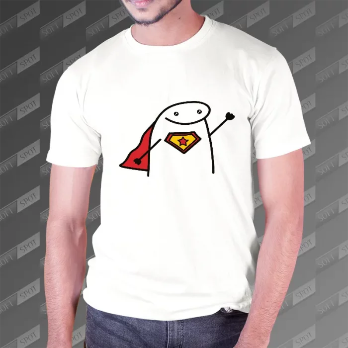 تیشرت مردانه طرح میم سوپرمن TS-672