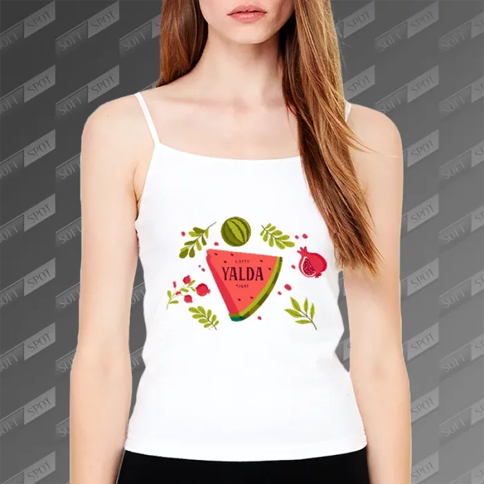 تاپ زنانه طرح Happy Yalda Night TS-695