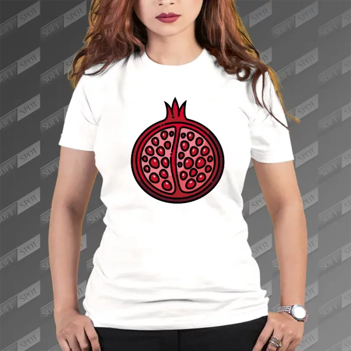 تیشرت زنانه طرح انار شب یلدا TS-700