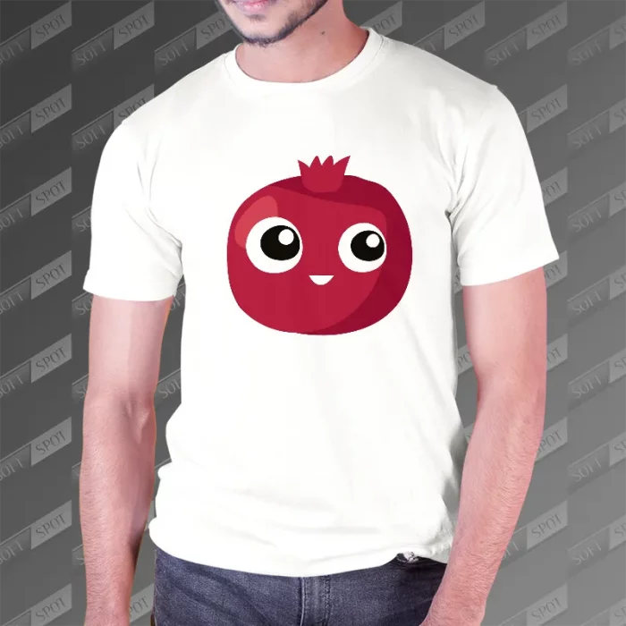 تیشرت مردانه طرح انار کارتونی TS-705