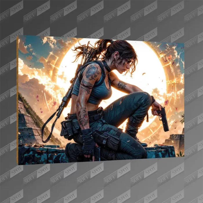 تخته شاسی طرح Lara Croft AI Art MDF-215