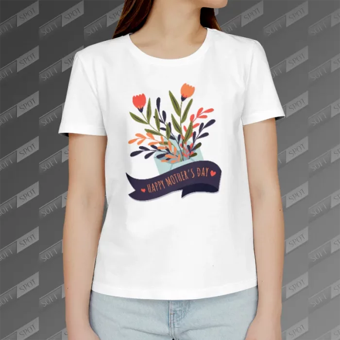 تیشرت زنانه طرح Happy Mothers Day TS-737