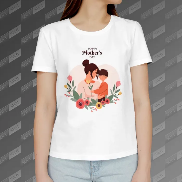 تیشرت زنانه طرح Happy Mothers Day TS-739
