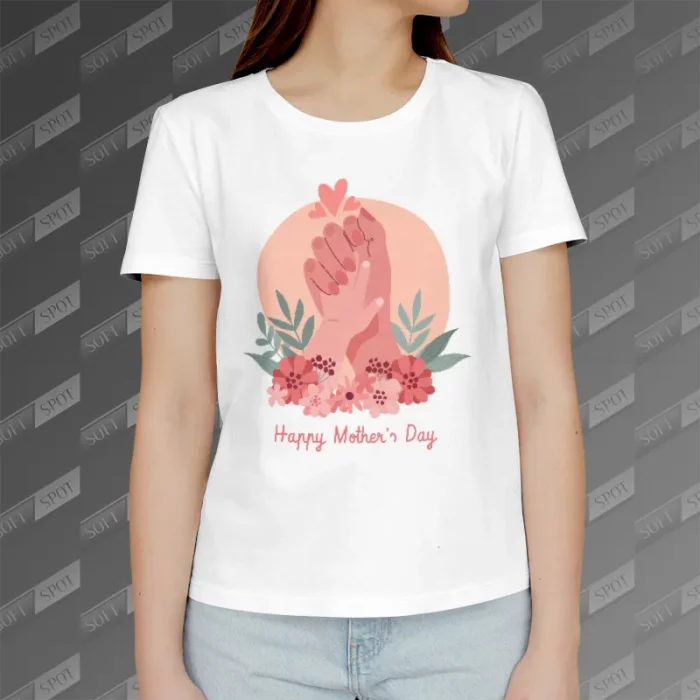 تیشرت زنانه طرح Happy Mothers Day TS-741