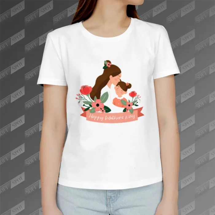 تیشرت زنانه طرح Happy Mothers Day TS-743
