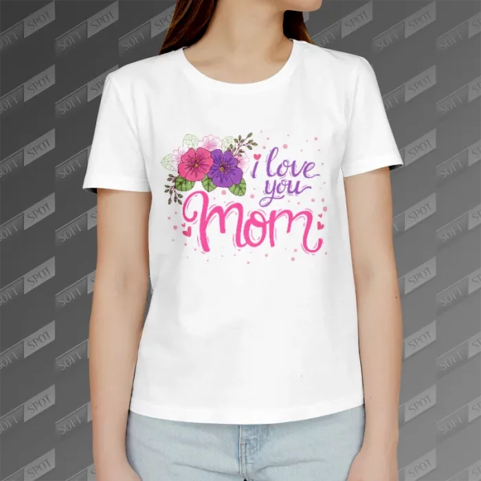 تیشرت زنانه طرح  I love you mom TS-751