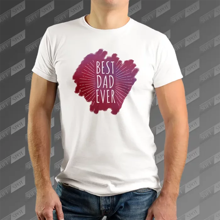 تیشرت مردانه طرح Best Dad Ever TS-756