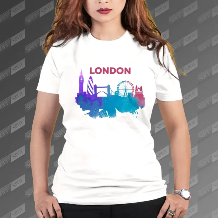 تیشرت زنانه طرح London TS-803