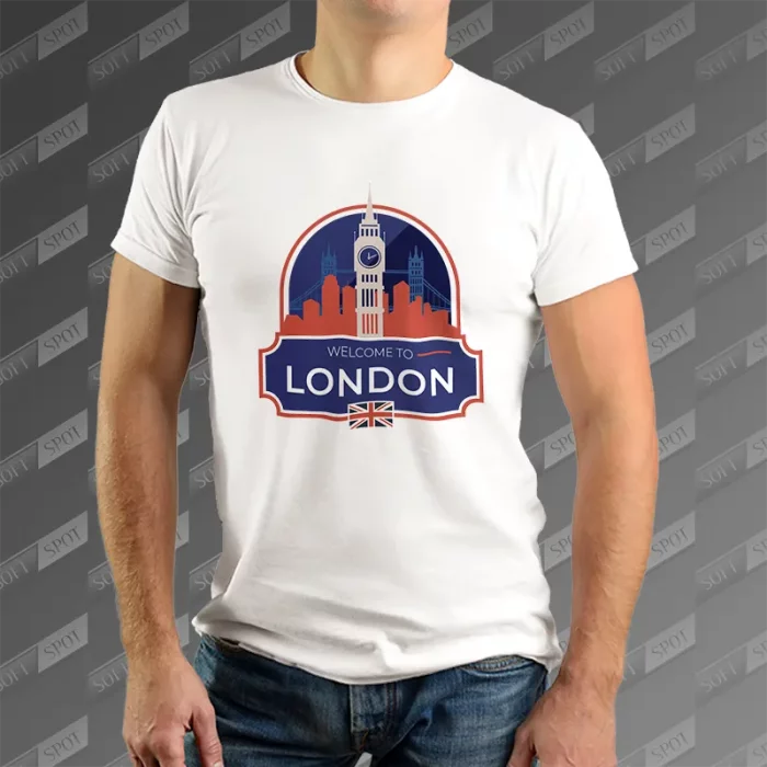 تیشرت مردانه طرح Welcome to London TS-811
