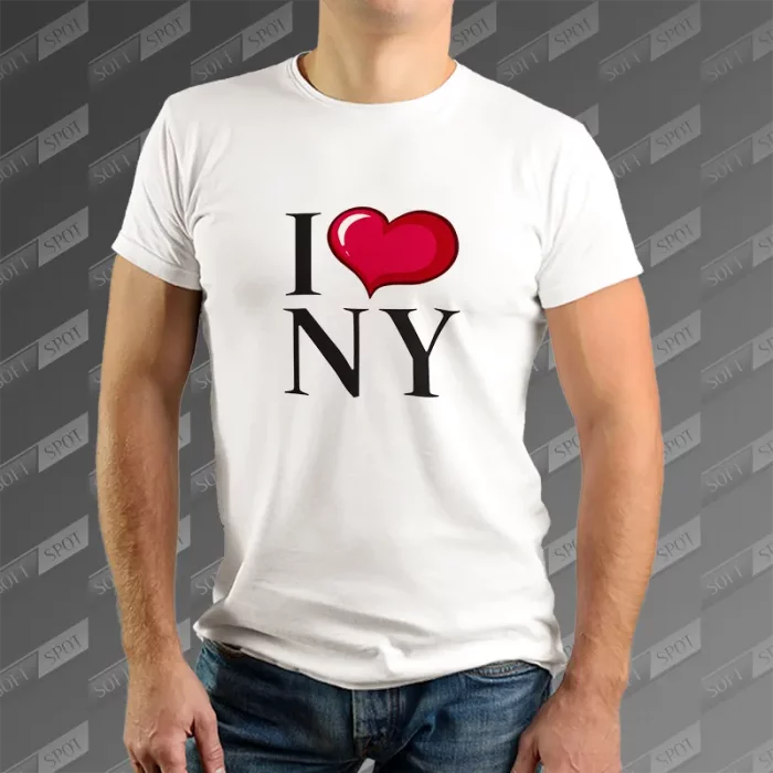 تیشرت مردانه طرح I Love New York TS-820