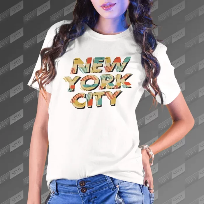 تیشرت زنانه طرح New York City TS-827